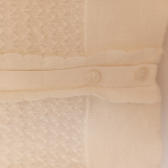 ANN TAYLOR Sweater Cream Career Casual Embellished Design XL - Picture 6 of 10